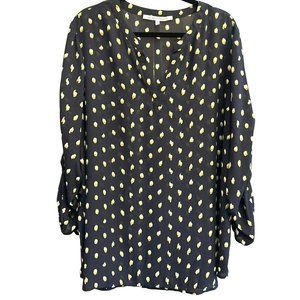 Anthropologie Collective Concepts Women's Black Blouse 3X Plus Size Long Sleeve
